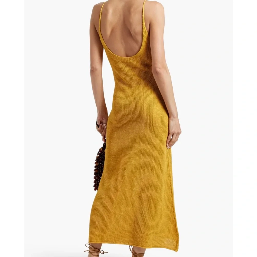 ONIA - TEXTURED LINEN SWEATER SCOOP MAXI - BURNT SUN - MEDIUM - Picture 2 of 4